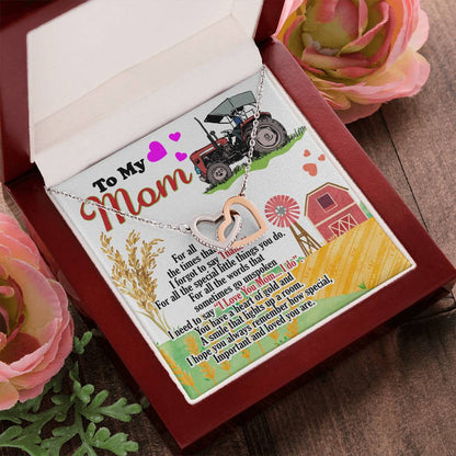 Farmer'S Mom - Interlocking Heart Necklace Interlocking Hearts Necklace