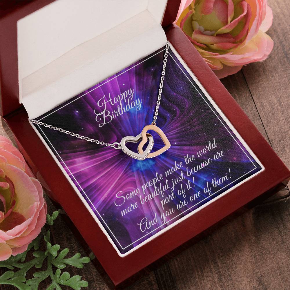 Two Hearts Necklace Interlocking Hearts Necklace