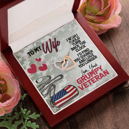 Veteran'S Wife- Interlocking Necklace Interlocking Hearts Necklace