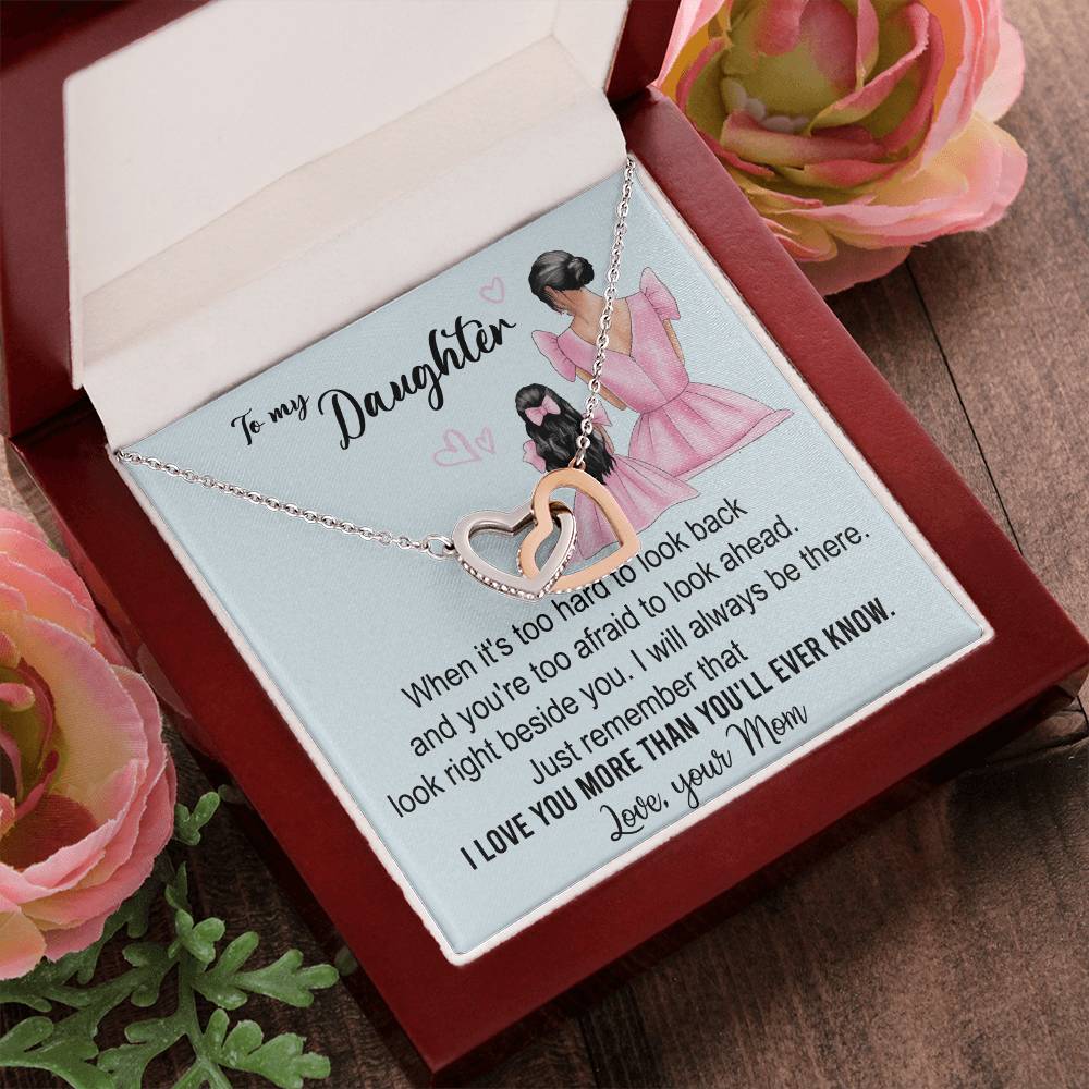 Gift For Daughter From Mom Interlocking Hearts Necklace