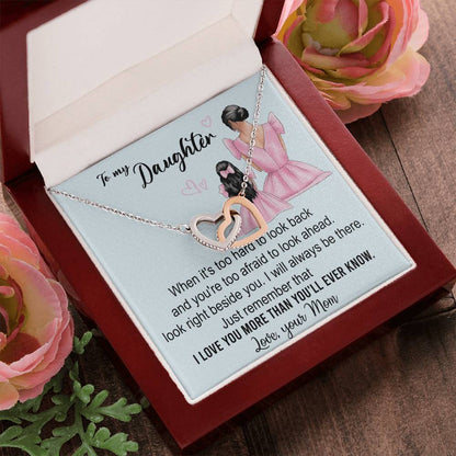 Gift For Daughter From Mom Interlocking Hearts Necklace