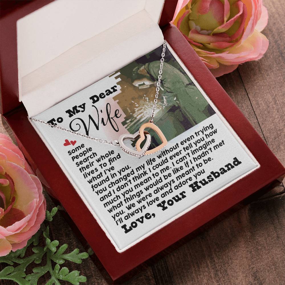 Welder'S Wife - Interlocking Heart Necklace Interlocking Hearts Necklace