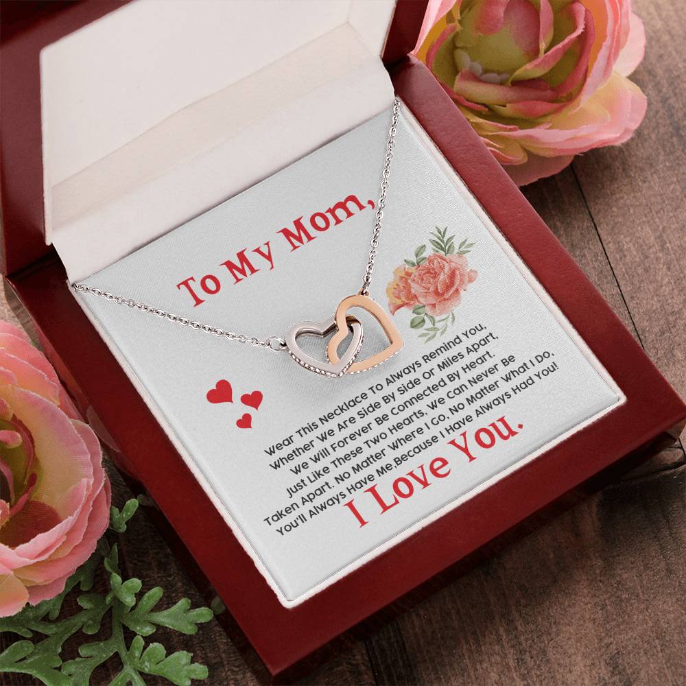 Gift For Mom - Interlocking Hearts Necklace