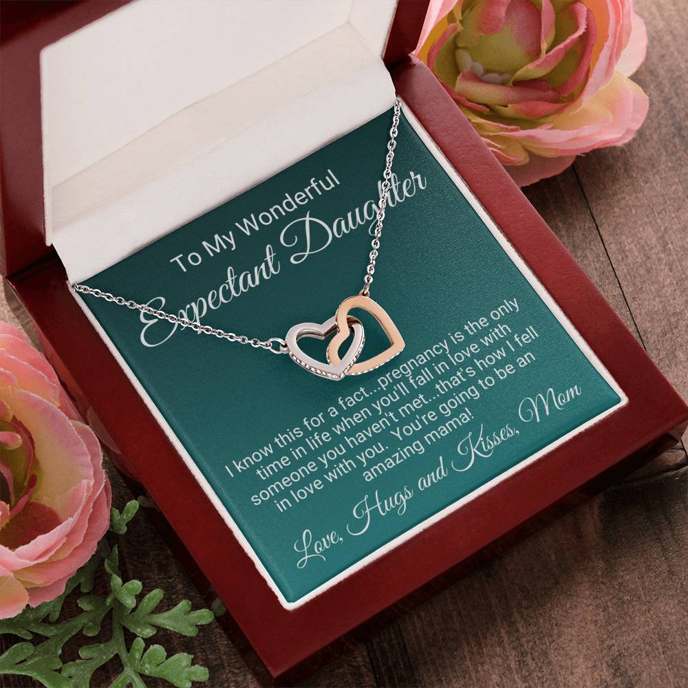 Expectant Daughter Interlocking Hearts Necklace
