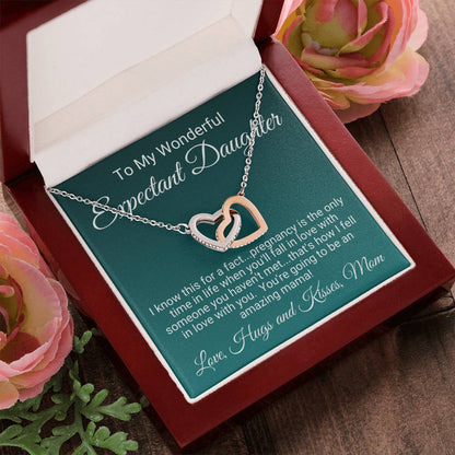 Expectant Daughter Interlocking Hearts Necklace