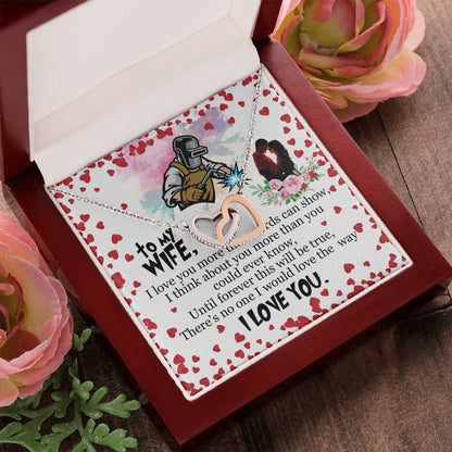 Welder'S Wife - Interlocking Heart Necklace Interlocking Hearts Necklace