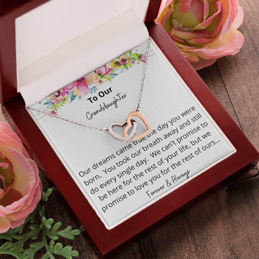 Two Hearts Forever And Always Necklace Interlocking Hearts Necklace