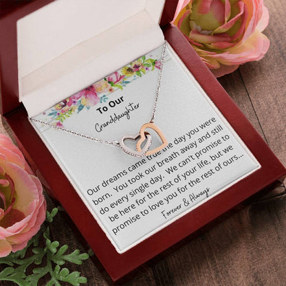 Two Hearts Forever And Always Necklace Interlocking Hearts Necklace
