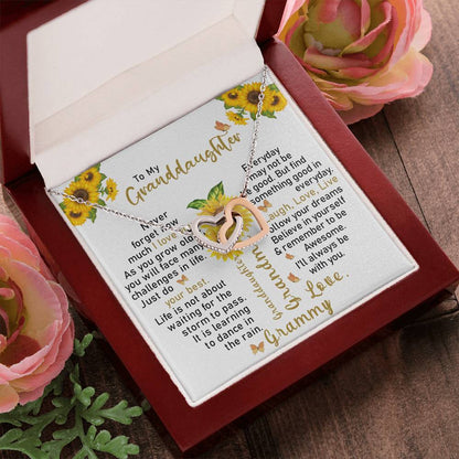 Gift For Granddaughter - Interlocked Hearts Necklace Interlocking Hearts Necklace