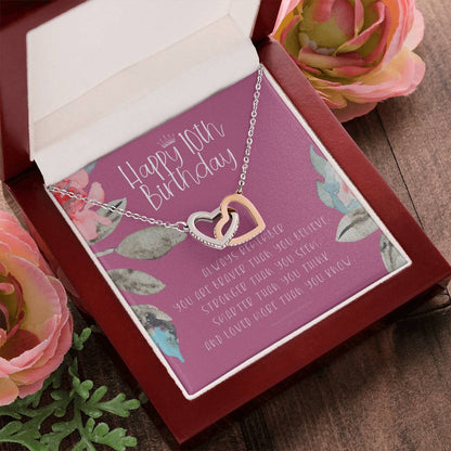 10Th Birthday Gift For Girl Birthday Gift For 10 Year Old Tenth Birthday Birthday Gift Little Girl Personalized Necklace Heart Necklace Interlocking Hearts Necklace