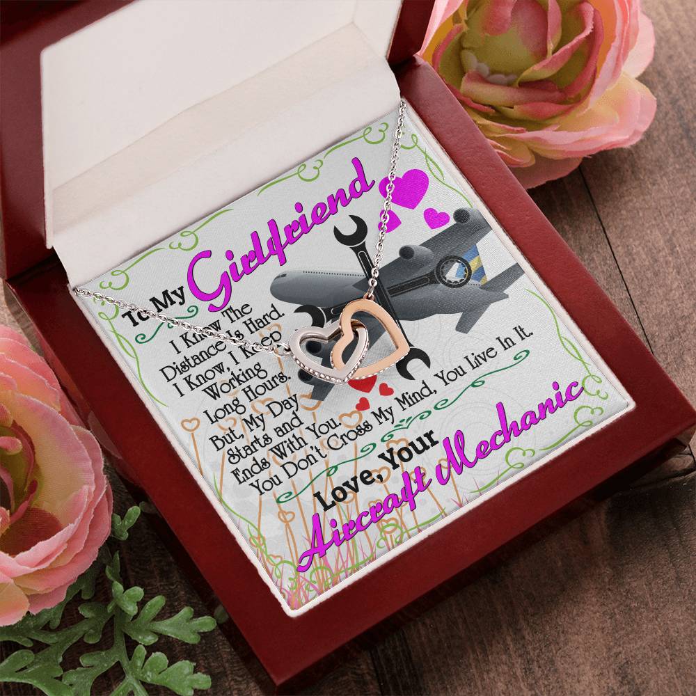 Aircraft Mechanic'S Girlfriend - Interlocking Heart Necklace Interlocking Hearts Necklace