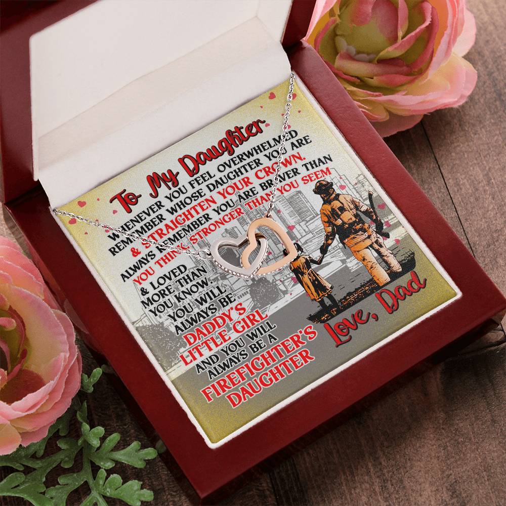 Firefighter'S Daughter - Interlocking Heart Necklace Interlocking Hearts Necklace