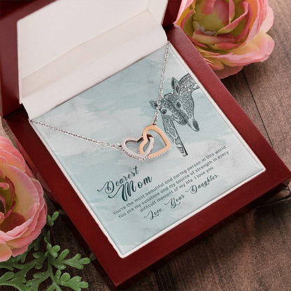 Dearest Mom- You'Re The Most Beautiful Interlocking Hearts Necklace