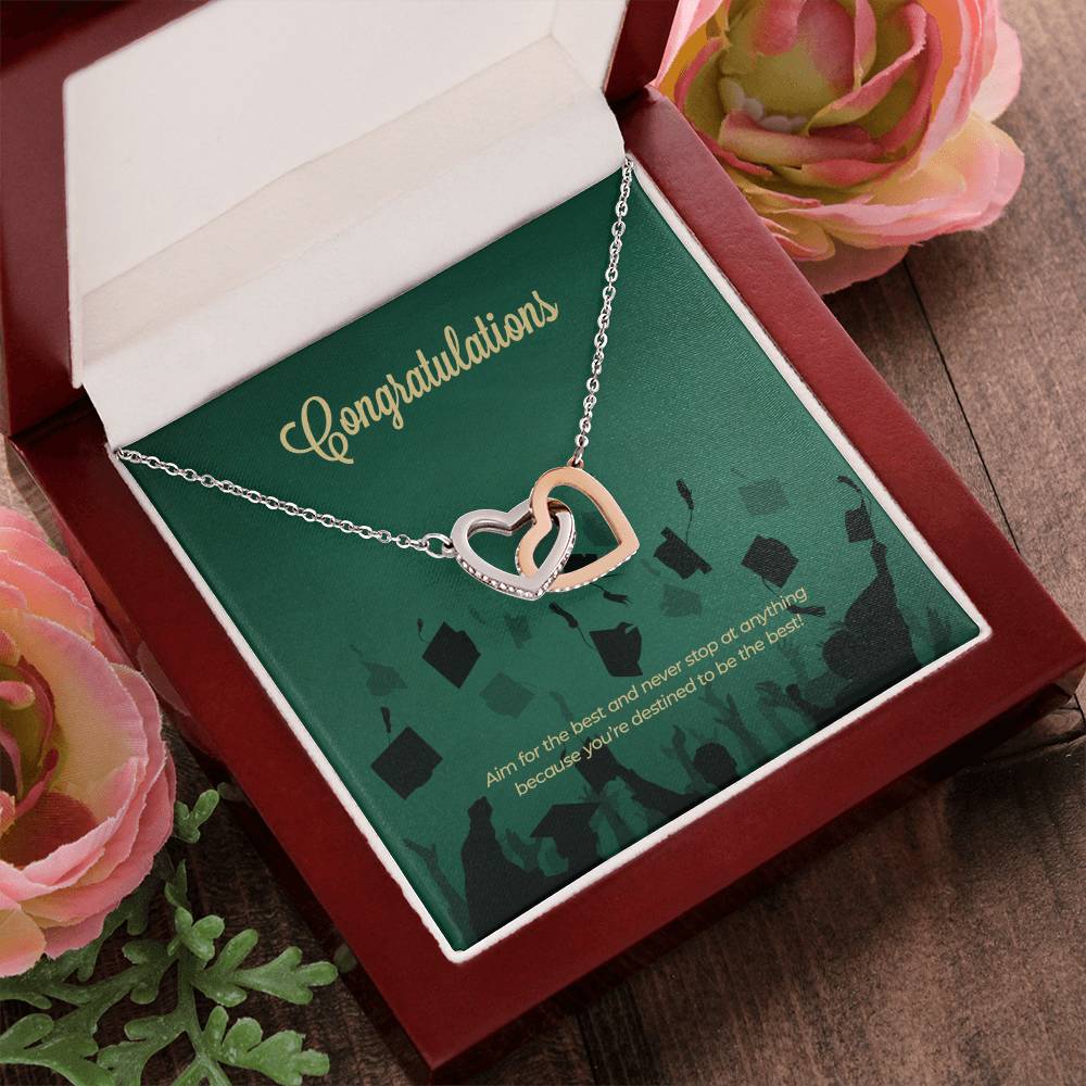 Aim For The Best - Interlocking Hearts Necklace