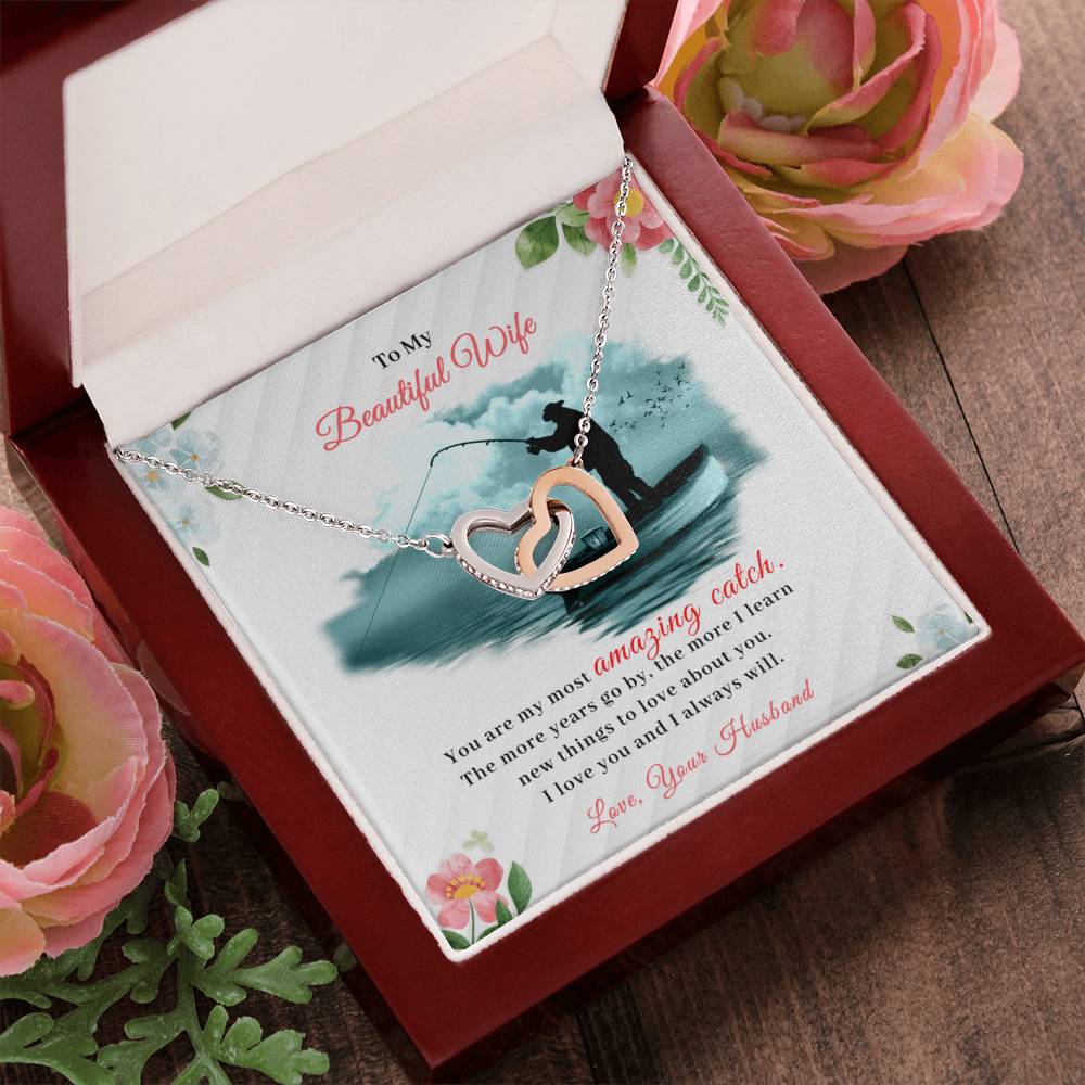 Gift For Fisherman'S Wife Interlocking Hearts Necklace