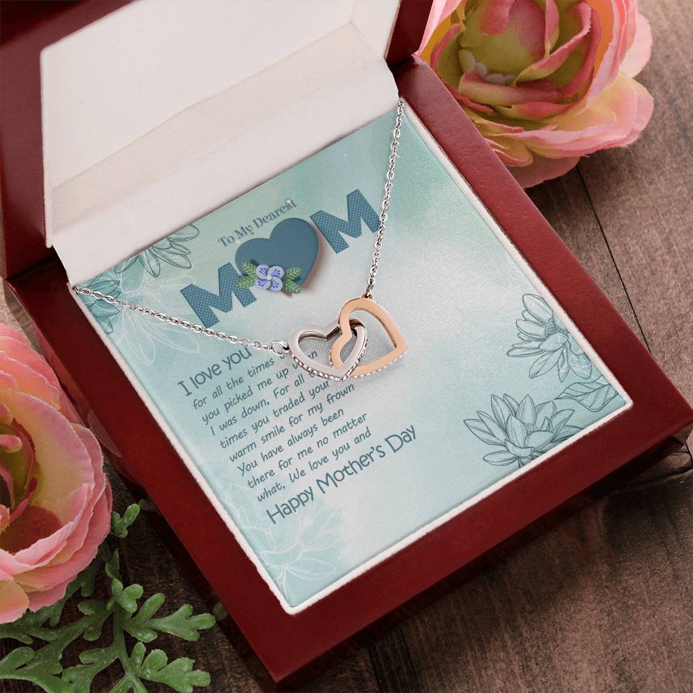 Dear Mom I Love You - Interlocked Hearts Necklace Interlocking Hearts Necklace