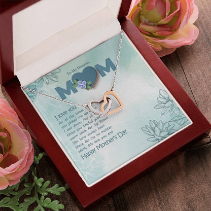 Dear Mom I Love You - Interlocked Hearts Necklace Interlocking Hearts Necklace