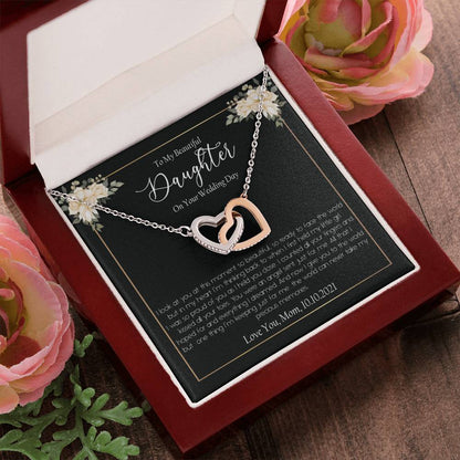 Daugther Wedding Day Interlocking Hearts Necklace