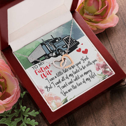 Trucker'S Future Wife - Interlocking Heart Necklace Interlocking Hearts Necklace