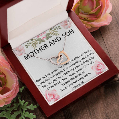 Your Nurturing Care Has Made A Bond Like No Other Interlocking Hearts Necklace