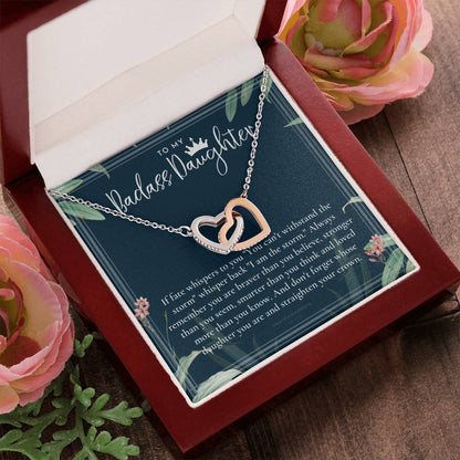 Daughter Gift From Mom Heart Necklace Daughter Gift Interlocking Necklace To Daughter Daughter Graduation Birthday Gift Necklace Interlocking Hearts Necklace