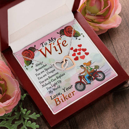 Biker'S Wife - Interlocking Heart Necklace Interlocking Hearts Necklace