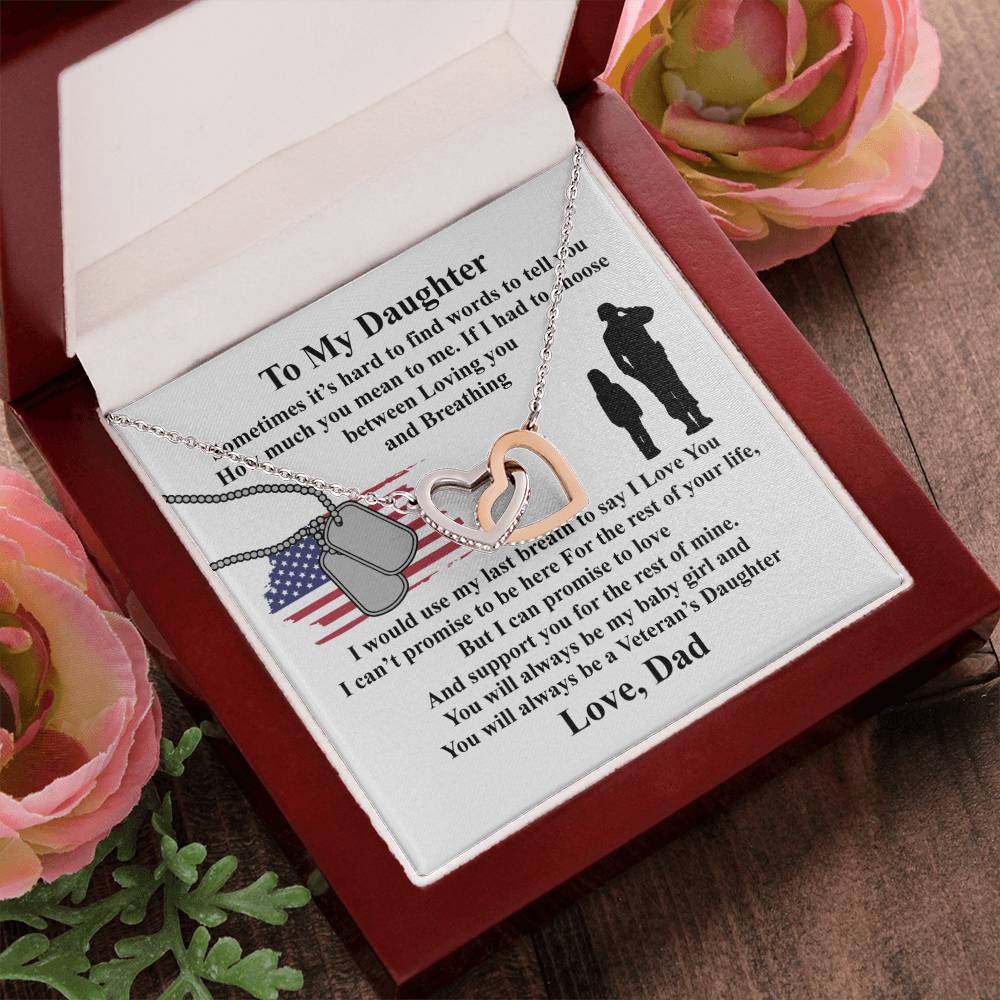 Veteran'S Daughter - Interlocking Heart Necklace Interlocking Hearts Necklace