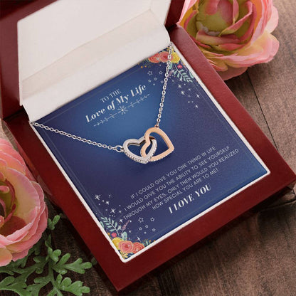 You And Me Forever Interlocking Hearts Necklace