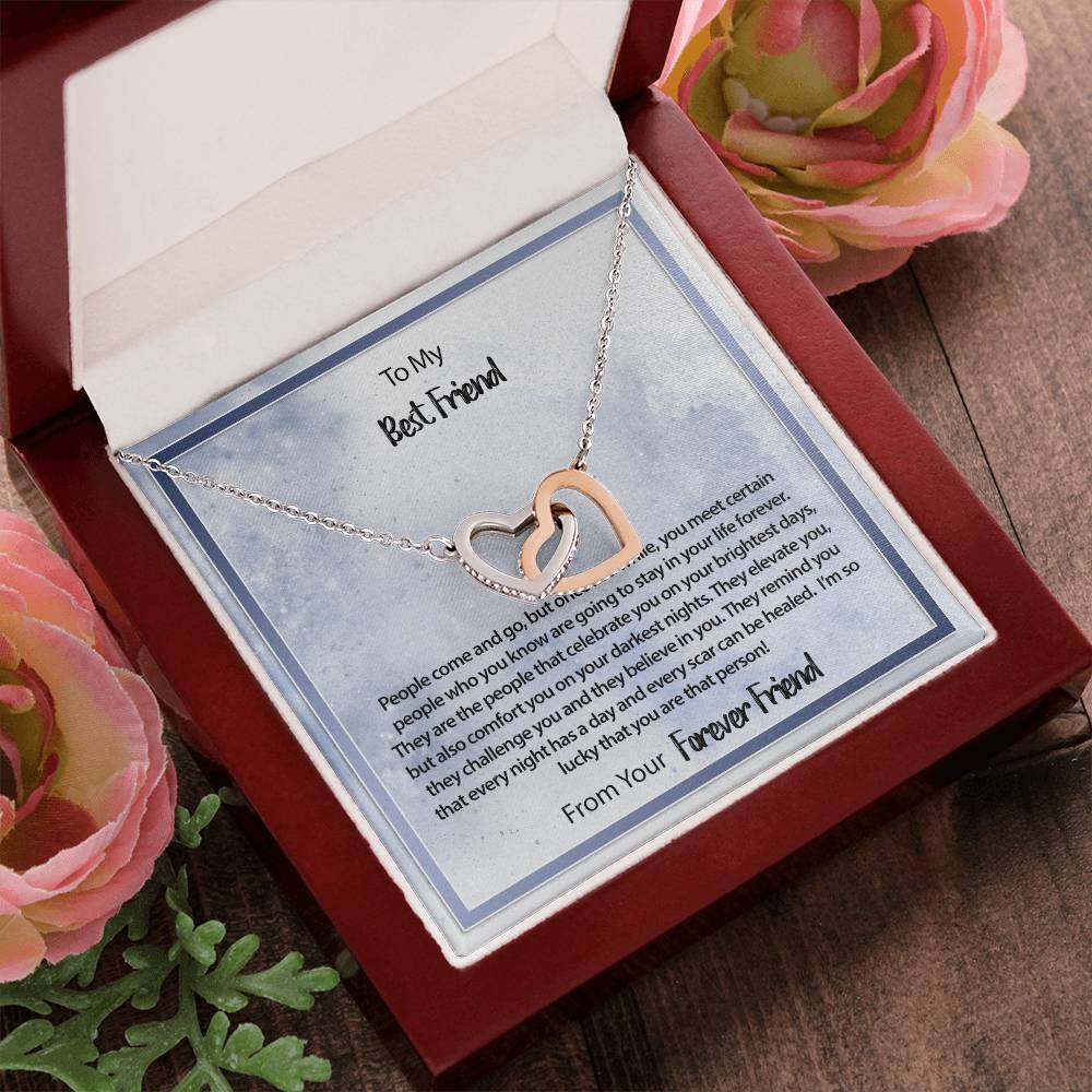 Best Friend - Celebrate Necklace Interlocking Hearts Necklace