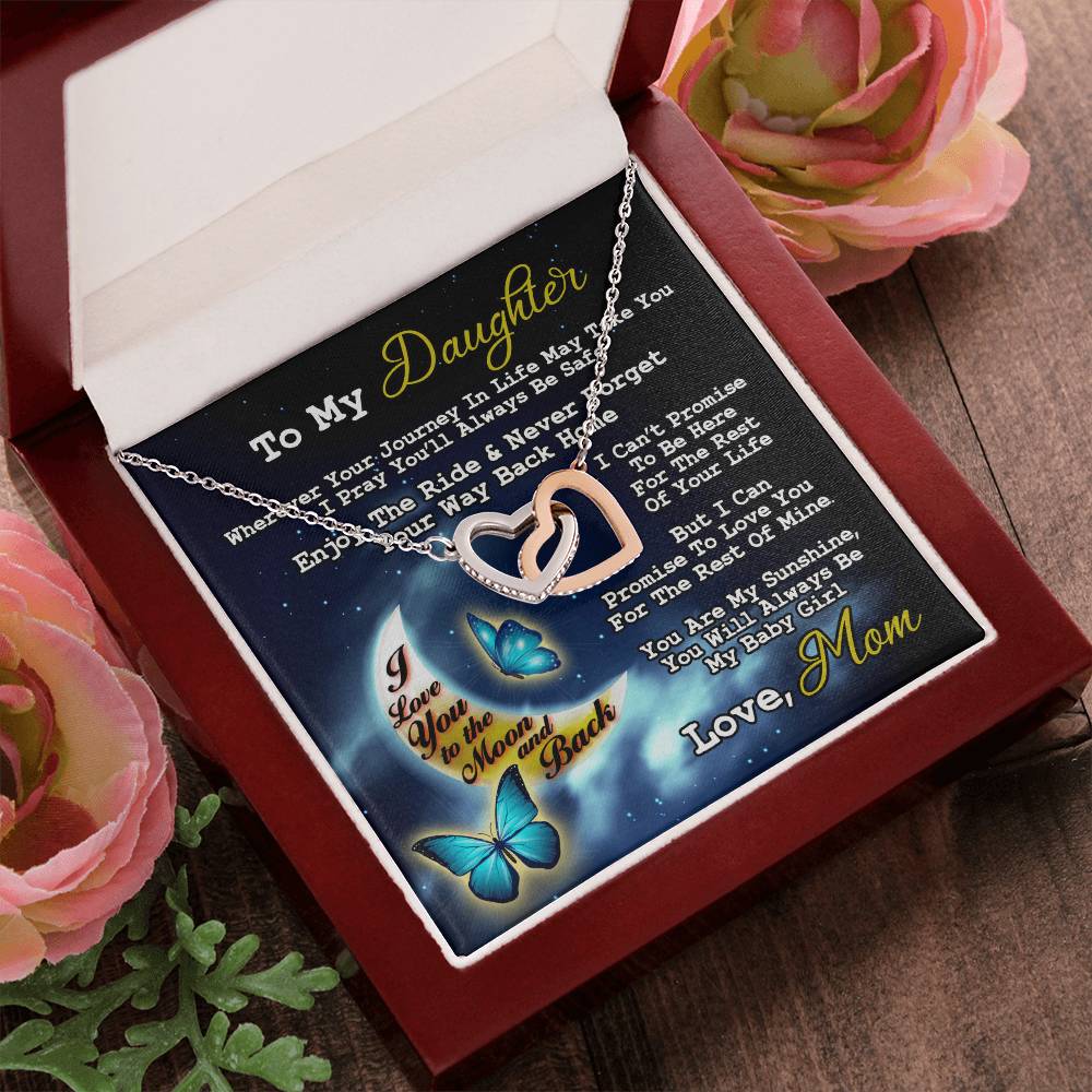 Gift For Daughter - Interlocking Heart Necklace Interlocking Hearts Necklace