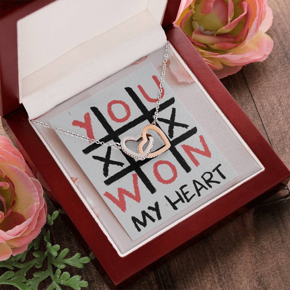 Xoxo Won My Heart Interlocking Hearts Necklace