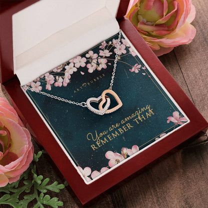 Empowering Gift Necklace For Women Interlocking Hearts Necklace