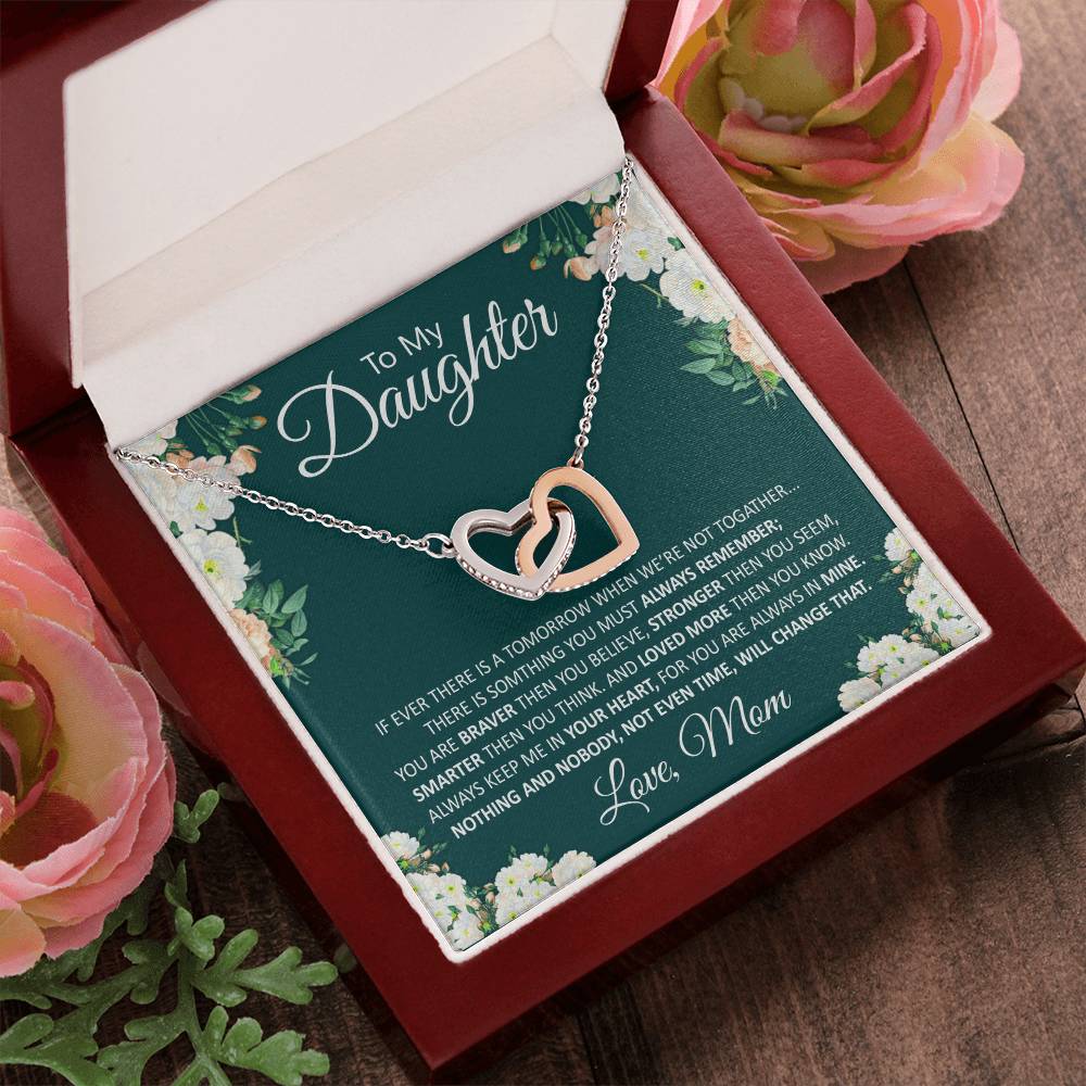 Gift For Daughter From Mom Interlocking Hearts Necklace