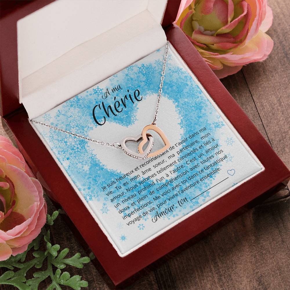 A Ma Chérie - Beautiful Winter Necklace Interlocking Hearts Necklace