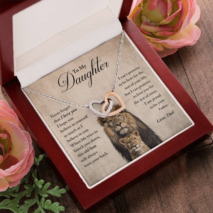 Daughter - Believe In Yourself - Necklace Interlocking Hearts Necklace