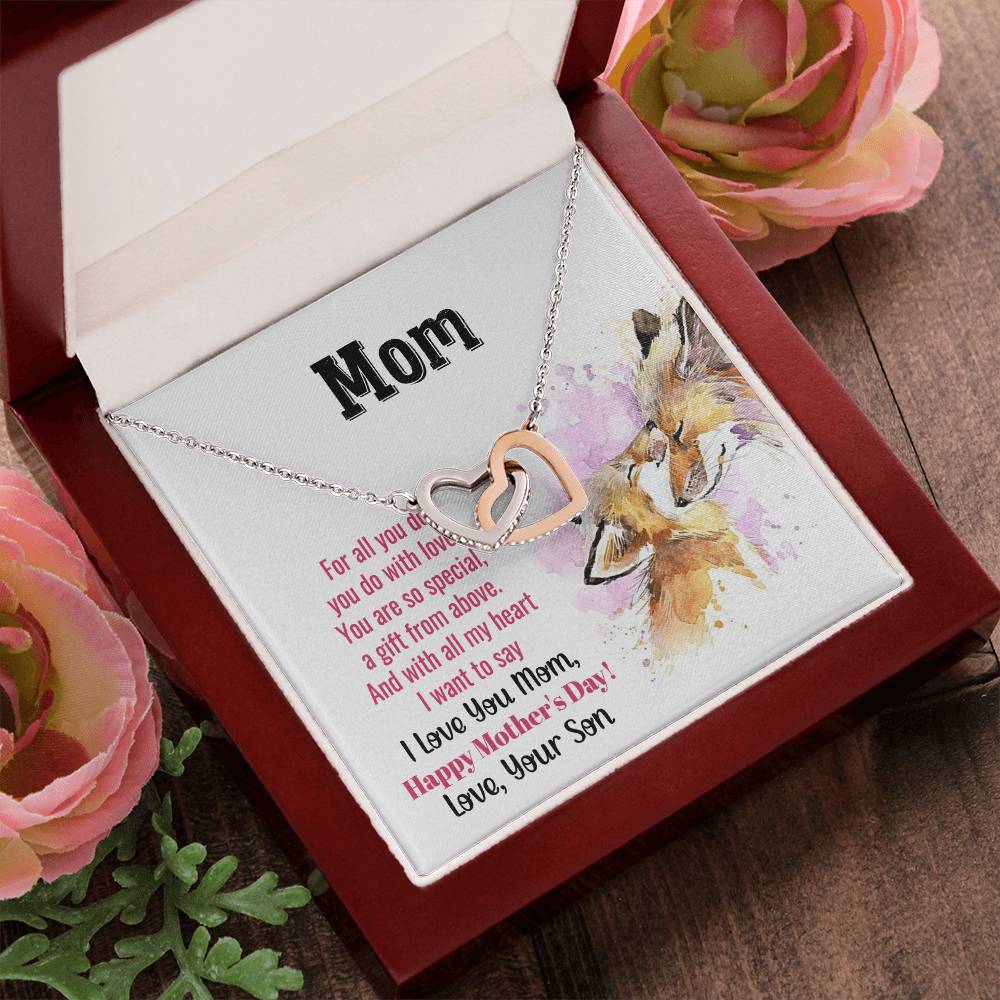 Gift For Mom - Mom You Are So Special Interlocking Hearts Necklace