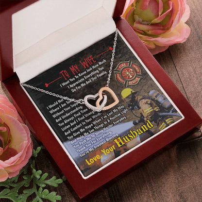 Firefighter'S Wife - Interlocking Heart Necklace Interlocking Hearts Necklace