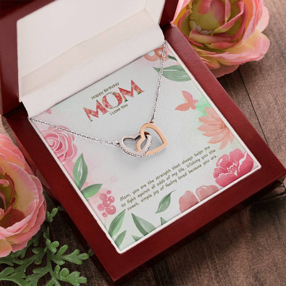Birthday Edition Wishing You A Sweet And Simple Joy Of Love! - Interlocking Hearts Necklace