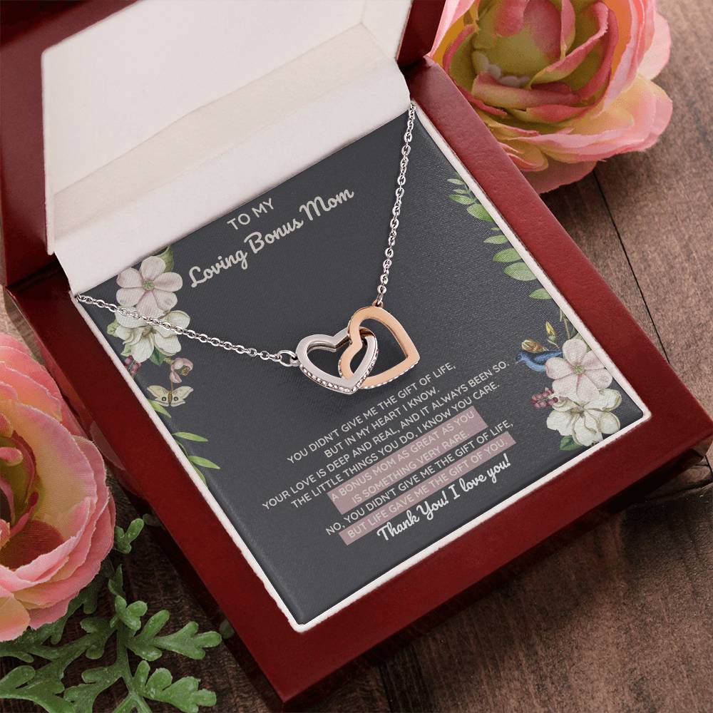 Bonus Mom Gift Of You Interlocking Heart Necklace Night Interlocking Hearts Necklace