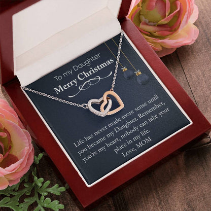 Christmas Gift For Daughters- Interlock Heart Necklace! Interlocking Hearts Necklace