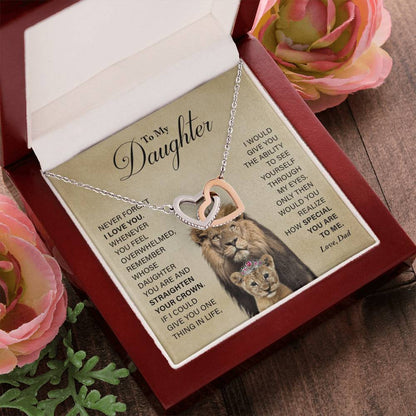 Daughter - How Special You Are To Me- Necklace Interlocking Hearts Necklace