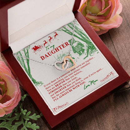 Christmas Gift To My Daughter From Mom Interlocking Hearts Necklace