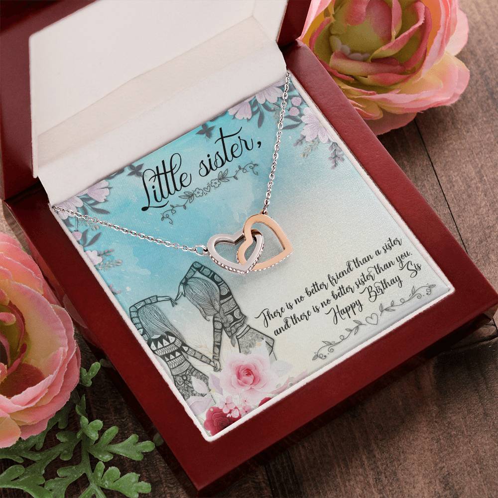 Double Hearts For Little Sister Interlocking Hearts Necklace