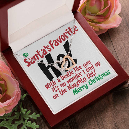 Favorite Ho Bestie Interlocking Hearts Necklace