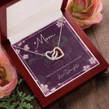 Daughter'S Gratitude Necklace Interlocking Hearts Necklace