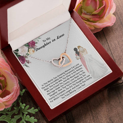 Daughter-In-Law Gift Daughter - Necklace Interlocking Hearts Necklace