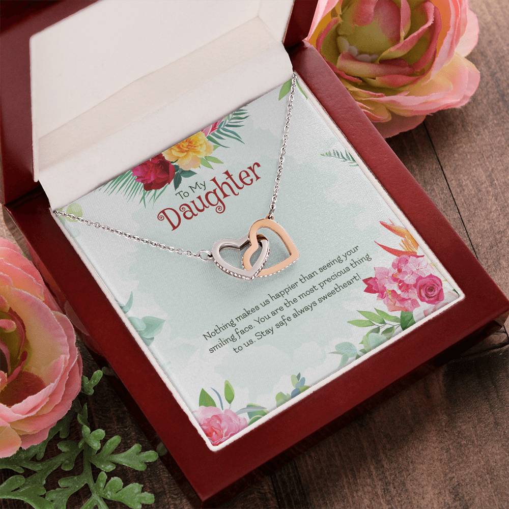 Two Hearts Interlocking Necklace For Daughter Interlocking Hearts Necklace