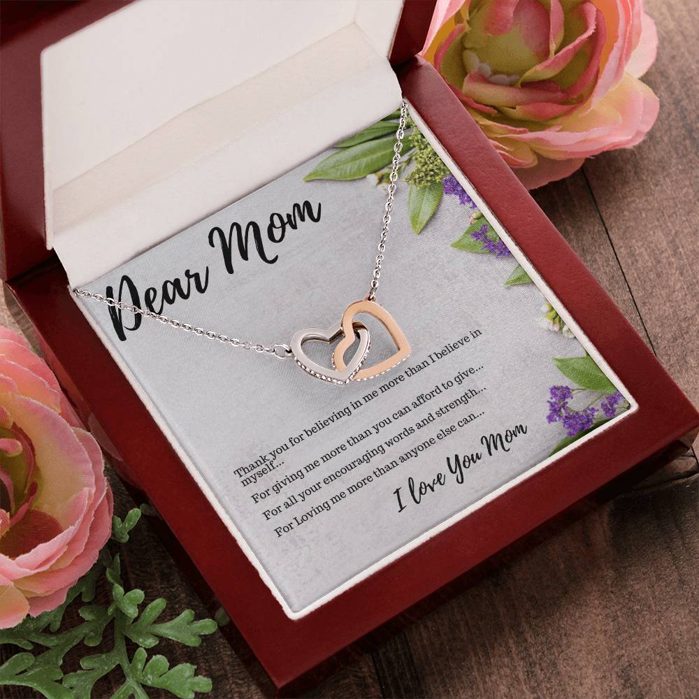 Gift For Mom - Mother'S Day Gift - Birthday Gift - Interlocking Hearts Symbolize Never-Ending Love Interlocking Hearts Necklace