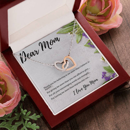 Gift For Mom - Mother'S Day Gift - Birthday Gift - Interlocking Hearts Symbolize Never-Ending Love Interlocking Hearts Necklace