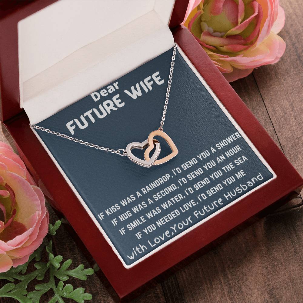 Gift For Future Wife Interlocking Hearts Necklace